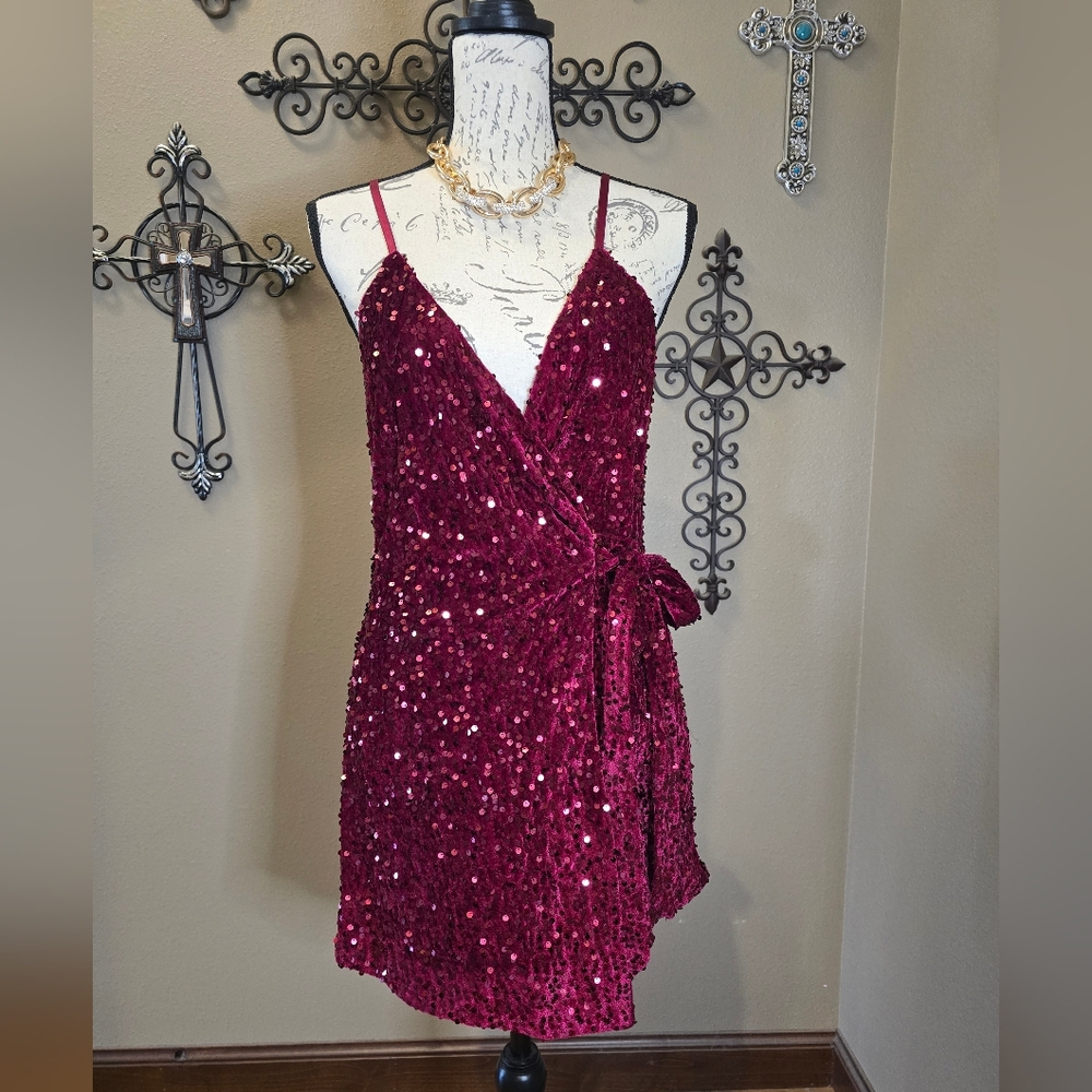 SexyWine Colored Sequined Romper
